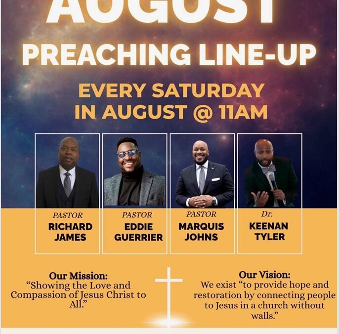 August 2026 Preacher Line Up